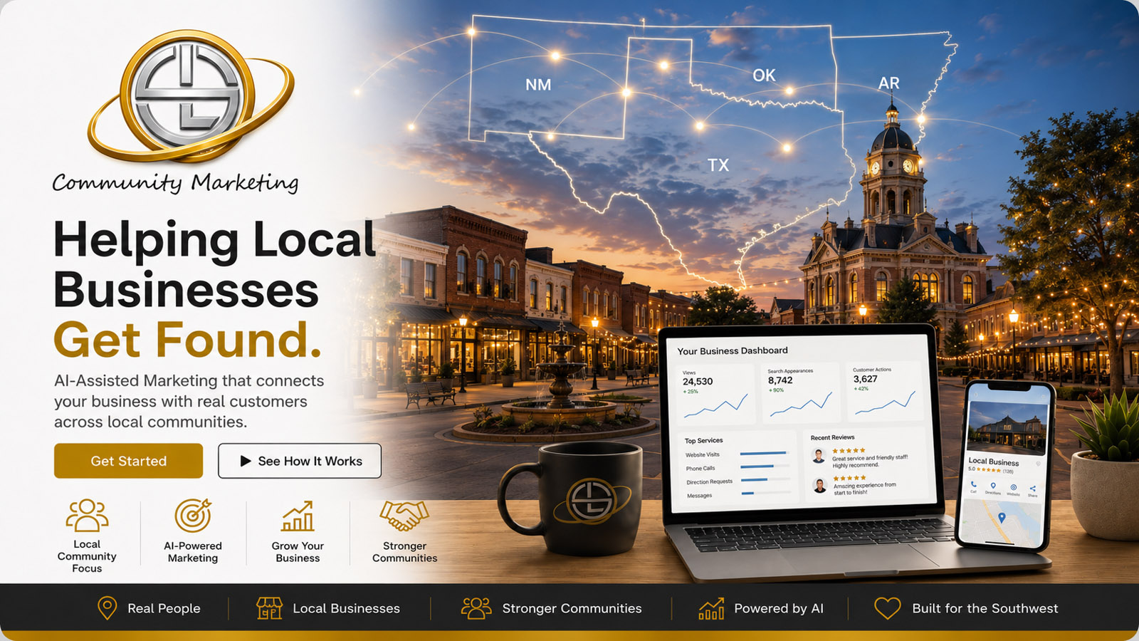 Local business marketing and customer discovery for Ada Oklahoma ads, coupons, services, and deals